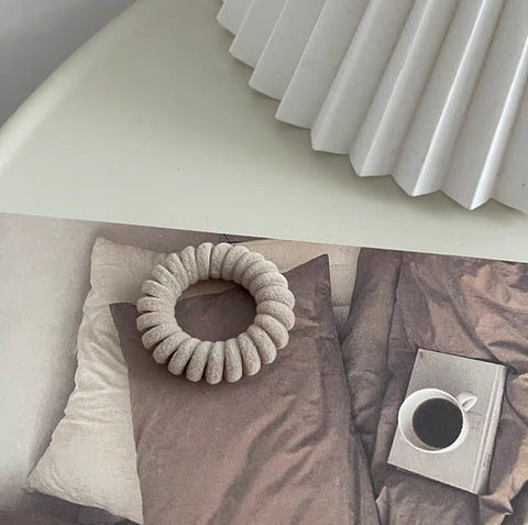 Fuzzy Coiled Hair Tie